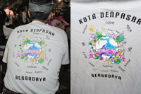 写真：インドネシア・バリ島にて、地球環境Tシャツ寄付